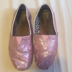 Toms Pink Sparkly Shoes